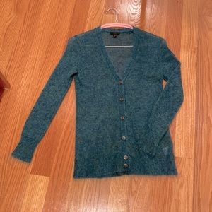 Teal mohair cardigan